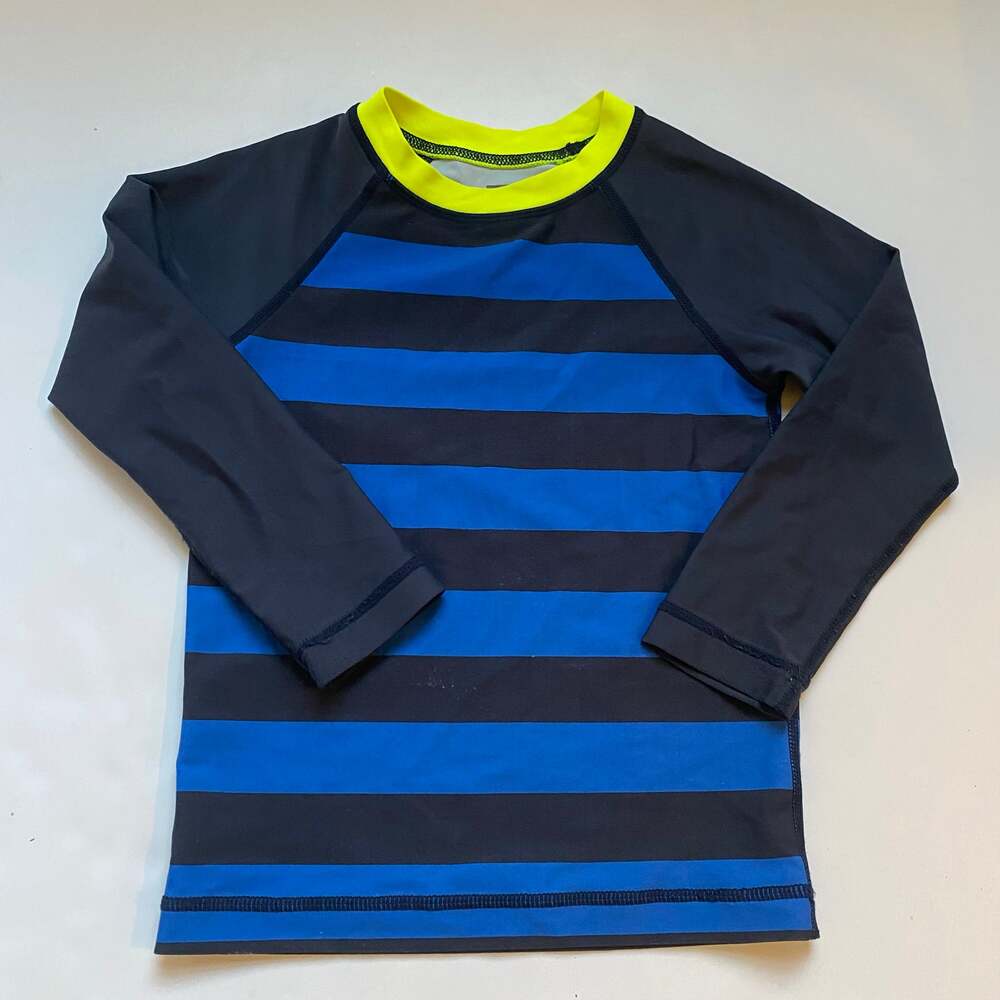 Tea Collection Blue Stripe Rash Guard - Picture 1 of 1